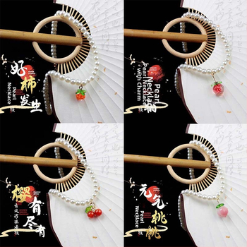 Laste juuksekumm viljapuude mustriga, rahvuslik stiil, materjal klaas/värvitud glasuur, printsessi sari, tootenumbriga T2