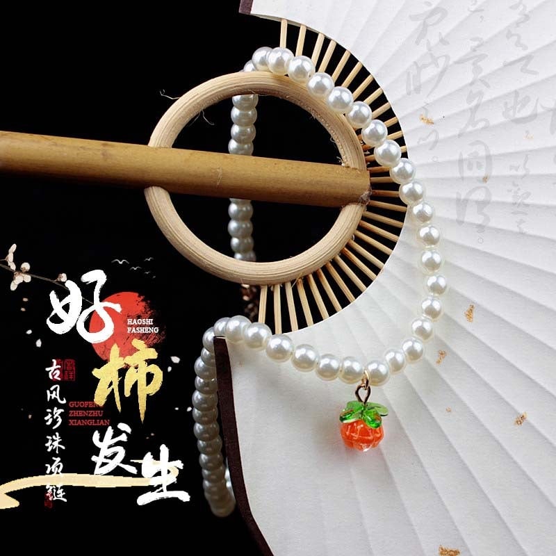 Laste juuksekumm viljapuude mustriga, rahvuslik stiil, materjal klaas/värvitud glasuur, printsessi sari, tootenumbriga T2