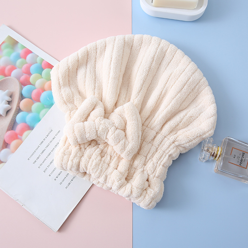 Bonetă pentru uscat părul din fleece coral, 150D fir, 30–49 g, cusătură