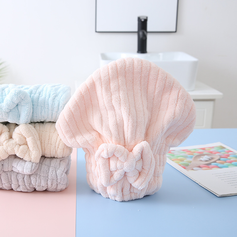 Bonetă pentru uscat părul din fleece coral, 150D fir, 30–49 g, cusătură