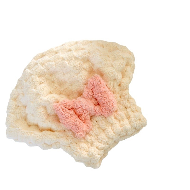 Șapcă de păr din fleece coral, absorbantă, uscare rapidă, turban, fir 150D, 50–79 g