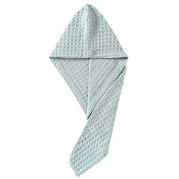 Pălărie pentru uscat părul, din bumbac 100% cu țesătură waffle, respirabilă și uscare rapidă, fir 32s, personalizabil