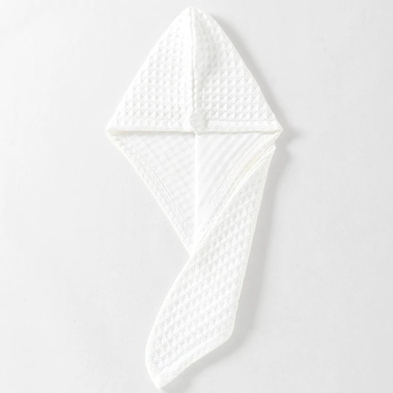 Pălărie pentru uscat părul, din bumbac 100% cu țesătură waffle, respirabilă și uscare rapidă, fir 32s, personalizabil