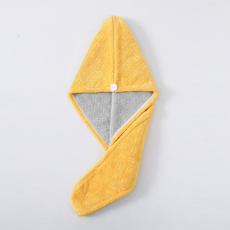 Șapcă de uscare a părului din velur coral dublu-strat, absorbantă și uscare rapidă, pentru femei, 80–99 g