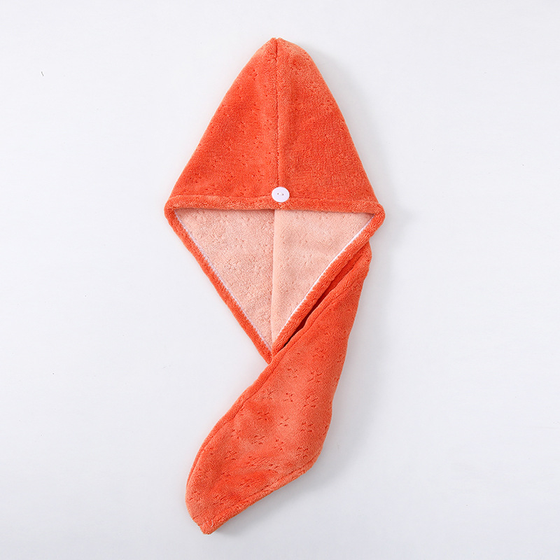 Șapcă de uscare a părului din velur coral dublu-strat, absorbantă și uscare rapidă, pentru femei, 80–99 g