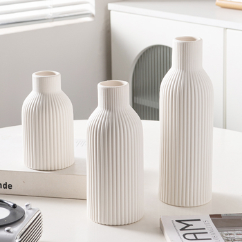 Vază de flori din ceramică, stil modern minimalist, decor de masă pentru living și comodă TV, gata de cadou