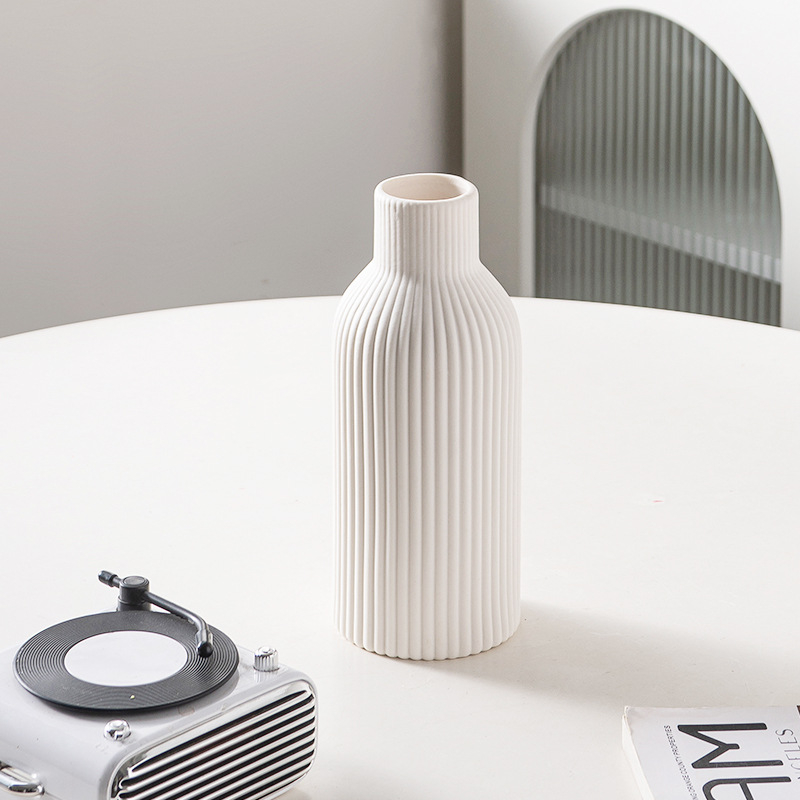 Vază de flori din ceramică, stil modern minimalist, decor de masă pentru living și comodă TV, gata de cadou
