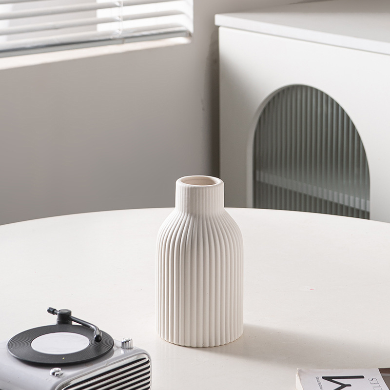 Vază de flori din ceramică, stil modern minimalist, decor de masă pentru living și comodă TV, gata de cadou