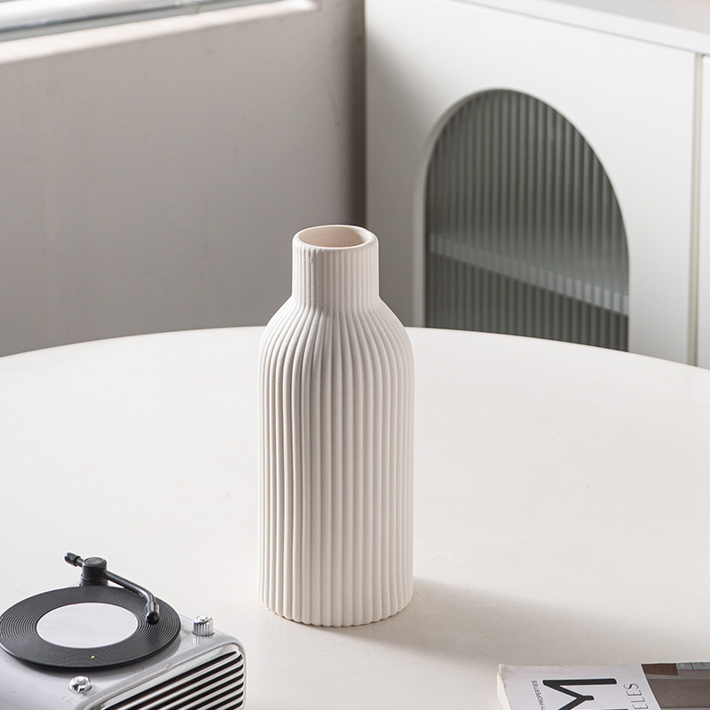 Vază de flori din ceramică, stil modern minimalist, decor de masă pentru living și comodă TV, gata de cadou