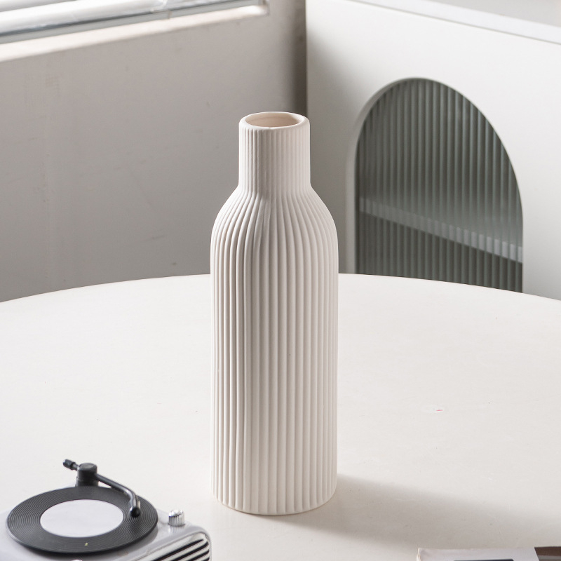 Vază de flori din ceramică, stil modern minimalist, decor de masă pentru living și comodă TV, gata de cadou