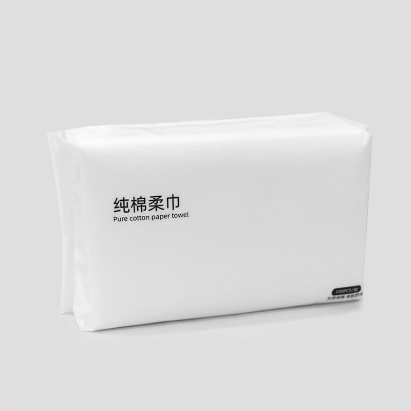 Jiaxin ühekordne näo puhastus salvrätik — 100% puuvill/taime kiud, lihtne kudumine, ühekordne kasutus