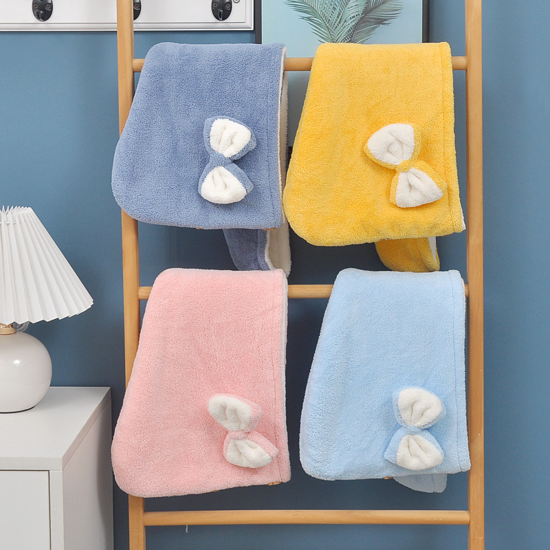 Șapcă de baie din coral fleece pentru uscat părul, absorbantă dublă, fir 32, greutate 170–199 g, țesătură Plain weave