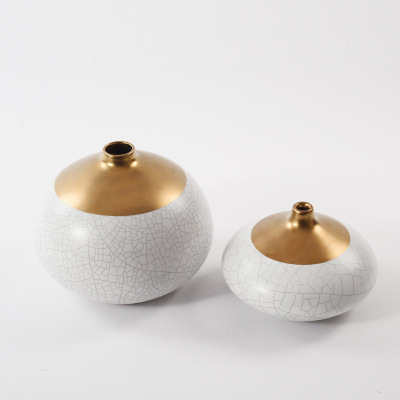 Keramička vaza za cvijeće s malim otvorom, dekorativni predmet, Jade slip marka, stil lagani luksuz