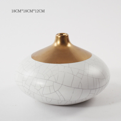 Keramička vaza za cvijeće s malim otvorom, dekorativni predmet, Jade slip marka, stil lagani luksuz