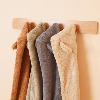 Dječji kapuljačasti ručnik-ogrtač, koralni fleece, brzo sušenje, upijajući, 500 g+ težine, 40 niti, šivenje