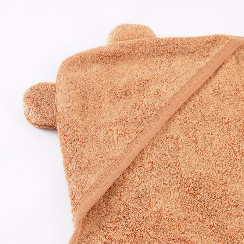 Dječji kapuljačasti ručnik-ogrtač, koralni fleece, brzo sušenje, upijajući, 500 g+ težine, 40 niti, šivenje