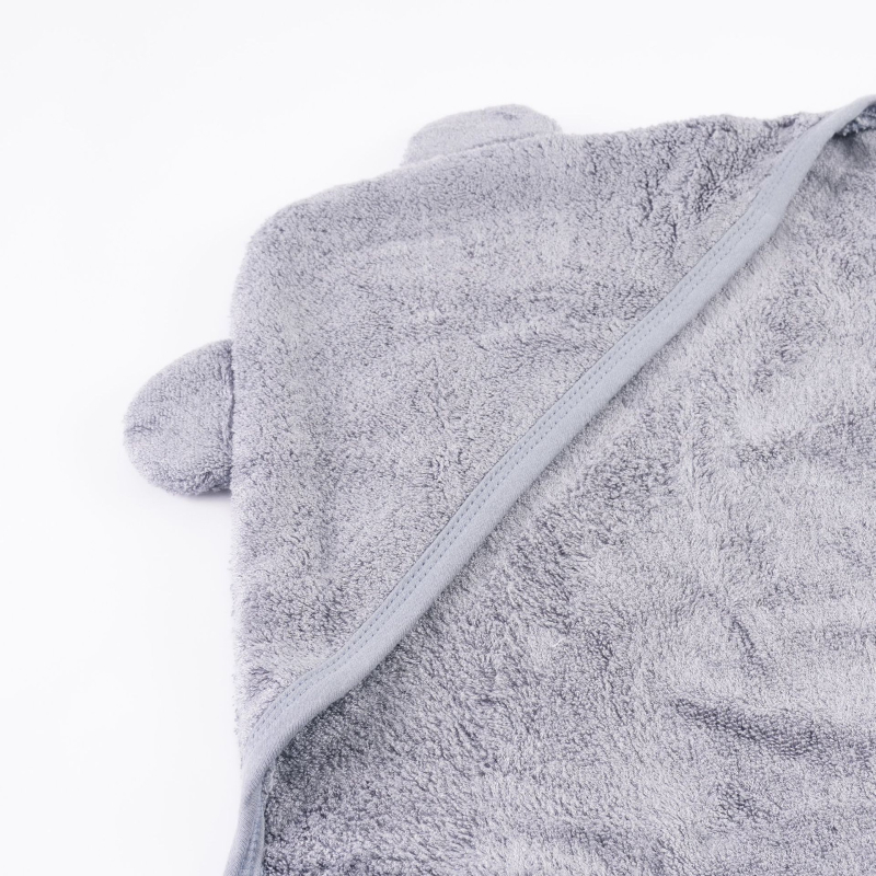 Dječji kapuljačasti ručnik-ogrtač, koralni fleece, brzo sušenje, upijajući, 500 g+ težine, 40 niti, šivenje