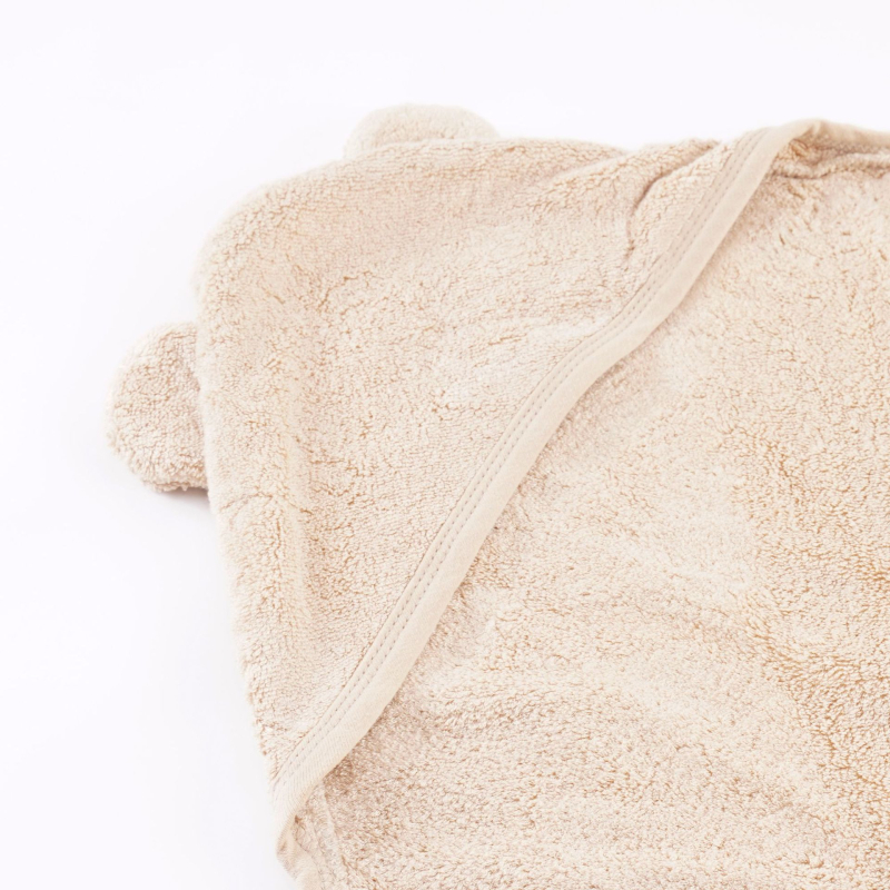 Dječji kapuljačasti ručnik-ogrtač, koralni fleece, brzo sušenje, upijajući, 500 g+ težine, 40 niti, šivenje