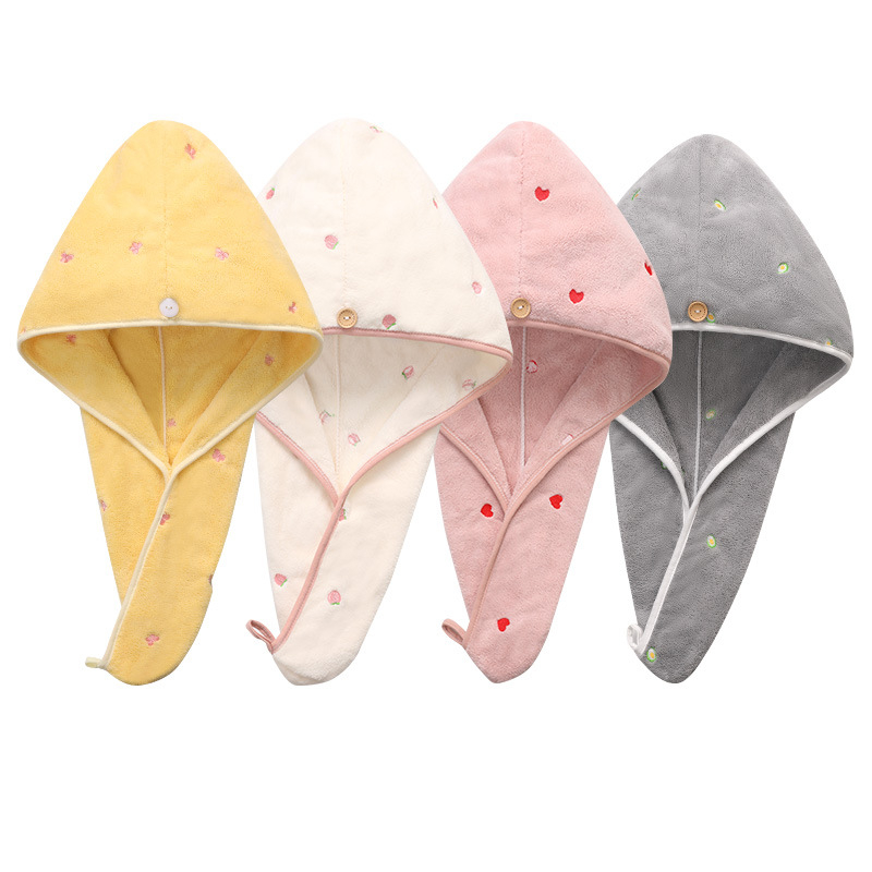 Drizzle dječja kapa za sušenje kose, koralni fleece, izuzetno upijajuća, brzo sušenje, 150D vlakno, težina 80–99 g
