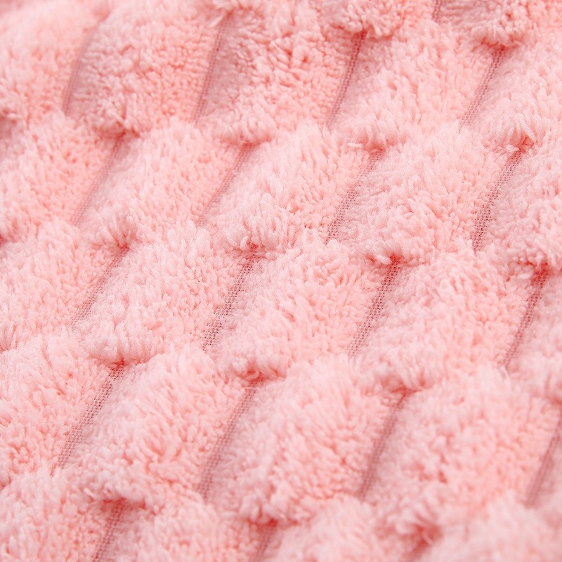 Tuš kapa od koralnog fleesa, jacquard 150D, debela, upijajuća, mašnica, 50–79 g, prilagodljivo