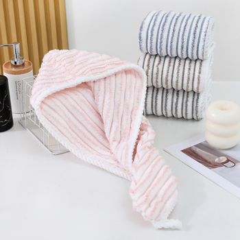 Turban za sušenje kose od coral fleisa, upija vodu, ne oštećuje kosu, brzo sušenje, mekan, debeli šal za glavu za žene