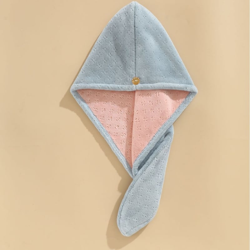 Yuyan Kapa za sušenje kose od Coral Fleece, dvostruki sloj, upijajući, brzo sušenje, 120–139 g