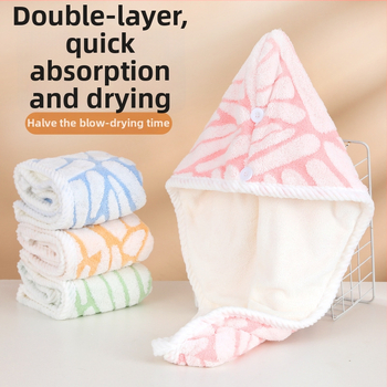 Šal za sušenje kose od koralnog fleeca, debeli, upija, brzo suši, 150D jacquard, 140–169 g