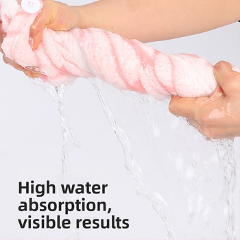 Šal za sušenje kose od koralnog fleeca, debeli, upija, brzo suši, 150D jacquard, 140–169 g