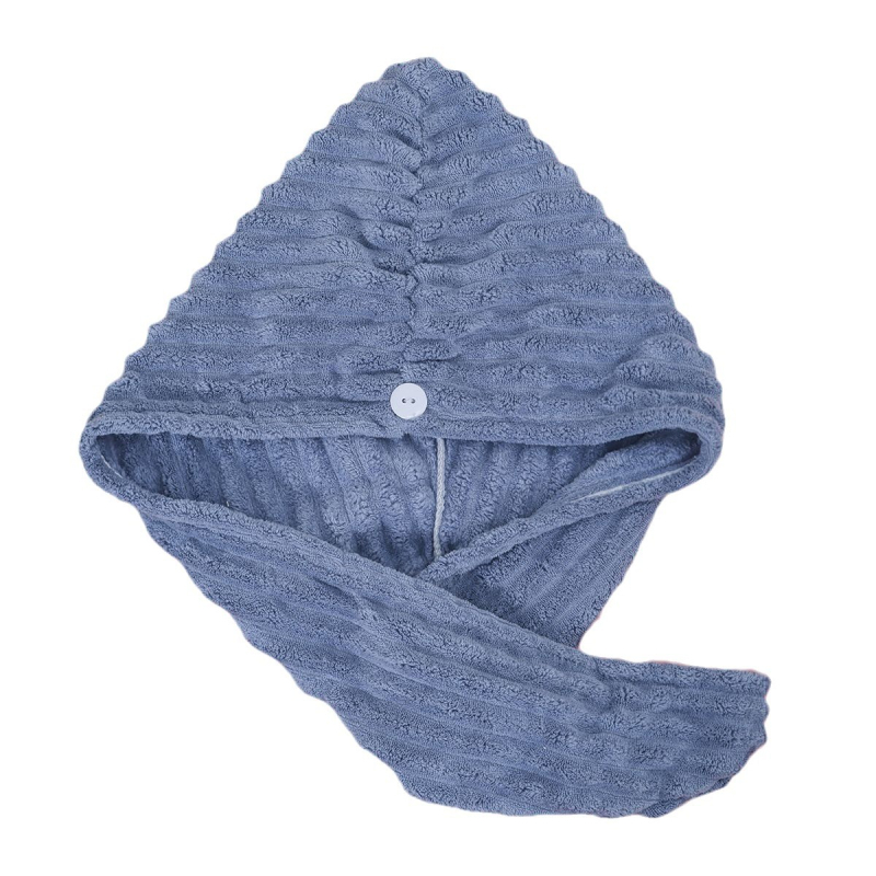 Šešir za sušenje kose za žene; debeli i vrlo upijajući; materijal koralno velvet; pređa 150D; težina 50–79 g; šivana konstrukcija; mogućnost prilagodbe