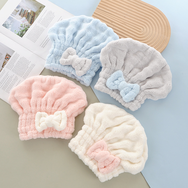 Osmax Čepić za sušenje kose od koralnog velura, Jacquard 150D, upijajuća voda, brzo sušenje, navučena tuš kapa, 50–79 g