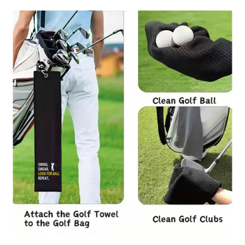 Golf ručnik s ušivenim logom, superfinog vlakna, 400 GSM, wafle uzorak s ananasom, brzo sušenje