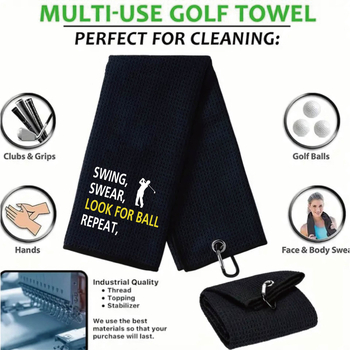 Golf ručnik s ušivenim logom, superfinog vlakna, 400 GSM, wafle uzorak s ananasom, brzo sušenje