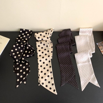 Φουλάρι από συνθετικό μετάξι με πουά μοτίβο, Γαλλικό στυλ, καλοκαίρι, απλή ύφανση, λανσάρισμα άνοιξη 2025