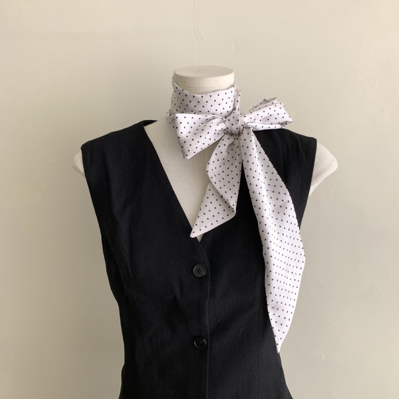 Φουλάρι από συνθετικό μετάξι με πουά μοτίβο, Γαλλικό στυλ, καλοκαίρι, απλή ύφανση, λανσάρισμα άνοιξη 2025