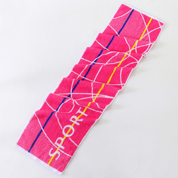 Sportski ručnik od 100% pamuka, Jacquard tehnologija, Stock pređa, 120 g, apsorpcija vode 0–5 s