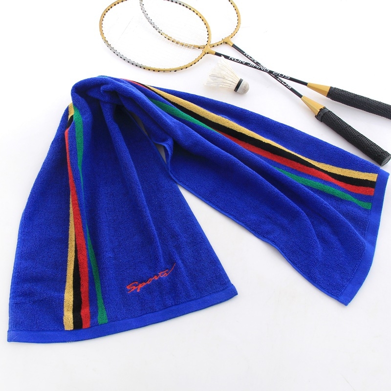 Sportski ručnik od 100% pamuka, Jacquard tehnologija, Stock pređa, 120 g, apsorpcija vode 0–5 s