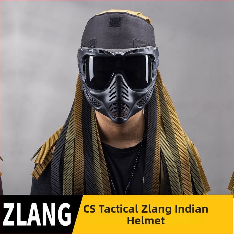 Киберпънк тактическа качулка‑маска с плитки и перука за каране на открито — ZLang, стил Контраст, еластична материя, унисекс, спортна шапка/шал