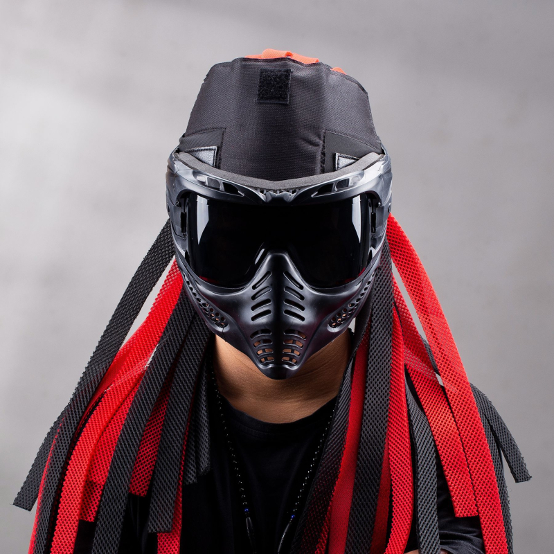 Киберпънк тактическа качулка‑маска с плитки и перука за каране на открито — ZLang, стил Контраст, еластична материя, унисекс, спортна шапка/шал