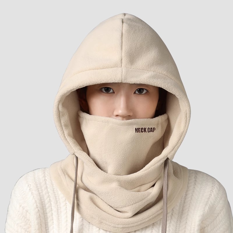 Всичко-в-едно: маска за колоездене с ветроустойчива яка за врата и ушна качулка (Найлон, унисекс, за възрастни, за открито, модел 69850)