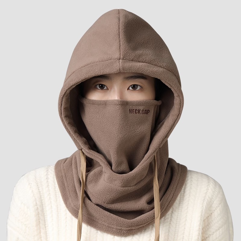 Всичко-в-едно: маска за колоездене с ветроустойчива яка за врата и ушна качулка (Найлон, унисекс, за възрастни, за открито, модел 69850)