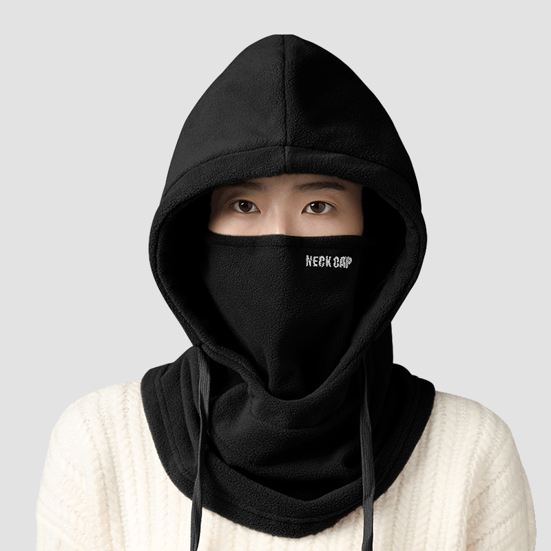 Всичко-в-едно: маска за колоездене с ветроустойчива яка за врата и ушна качулка (Найлон, унисекс, за възрастни, за открито, модел 69850)