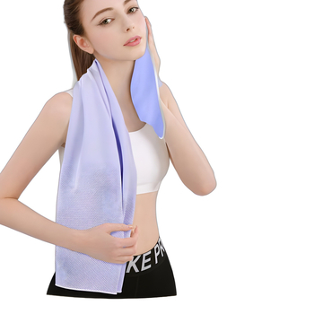 Prosop de răcire Yishuang – țesătură simplă, fire AB, 70 g, absorbție de apă 0-5 s.