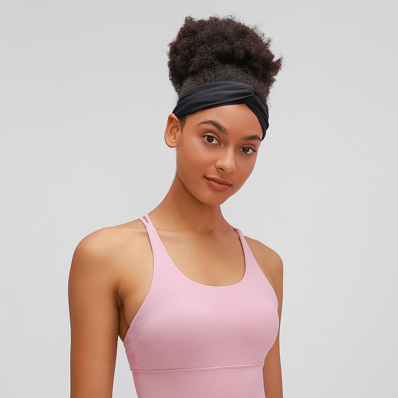 Йога лента за глава - еластична, дишаща, попиване на пот, нейлон; за възрастни жени; за бягане и фитнес; възможност за персонализация и печат на лого