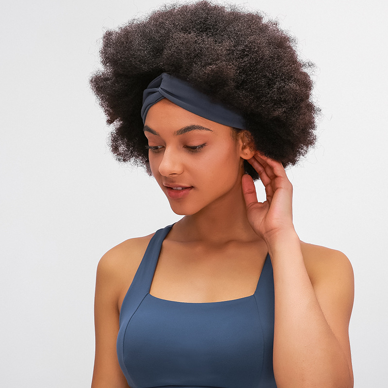 Йога лента за глава - еластична, дишаща, попиване на пот, нейлон; за възрастни жени; за бягане и фитнес; възможност за персонализация и печат на лого