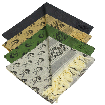 Тактически спортен шал за глава с принт на череп, памук, пустинен камуфлаж, за тактически дейности на открито и военни фенове