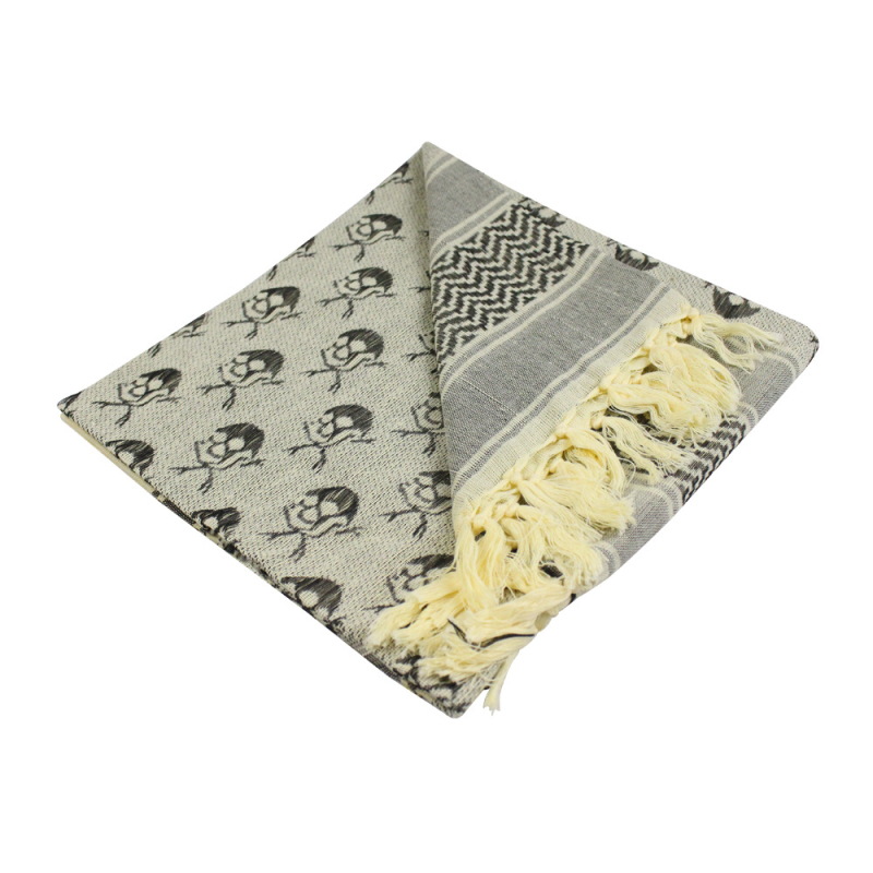 Тактически спортен шал за глава с принт на череп, памук, пустинен камуфлаж, за тактически дейности на открито и военни фенове