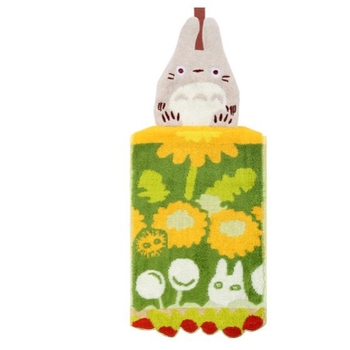 Japanski stil dvostruko slojeviti ručnik za ruke od pamuka s Totoro vezom, Jacquard tkanje, 80–100 g