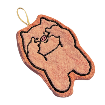 Ručnik za ruke za kuhinju i kupaonu, slatkog dizajna crtića, upijajući i debeli kvadratni ručnik, materijal: velur; Težina: 80–100 g; Marka: Lemon Book; Proizvodnja: Drugo; Tip: Ručnik za ruke