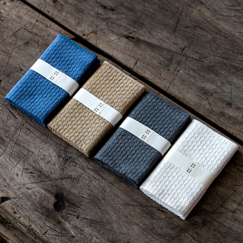 Dejie Πετσέτα τσαγιού από βαμβακό-λίνη, ιαπωνικού στυλ, παχιά και απορροφητική, επιφάνεια τραπεζιού για τσάι, μοντέλο 01245-6