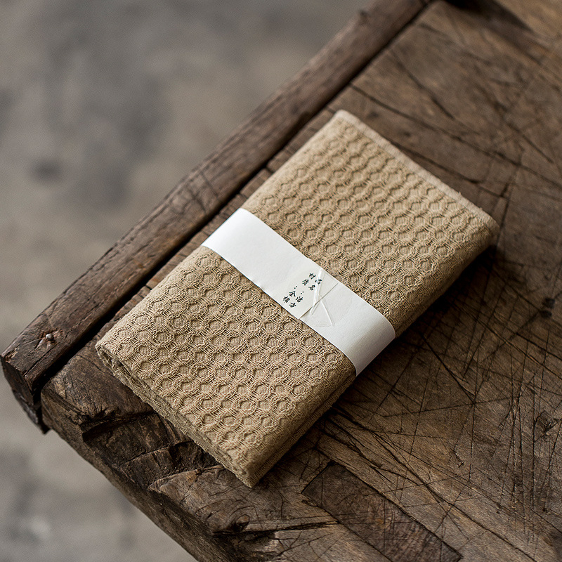 Dejie Πετσέτα τσαγιού από βαμβακό-λίνη, ιαπωνικού στυλ, παχιά και απορροφητική, επιφάνεια τραπεζιού για τσάι, μοντέλο 01245-6